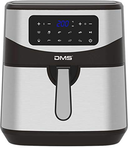 DMS XXXL 7 Liter Heißluftfritteuse | fritteuse | Backofen | Heißluftgrill | Cooker | fettfrei und ohne Öl | inklusive 10 Programmen und digitalem Touch Display | 1800 Watt | Timer | HF-7S