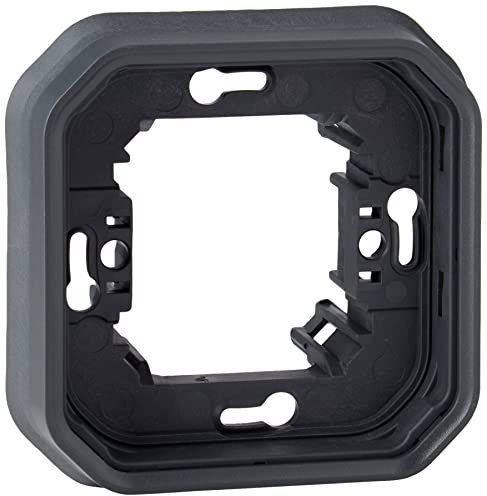 Legrand - Support plaque étanche 1 poste Plexo pour montage en encastré des mécanismes composables - anthracite