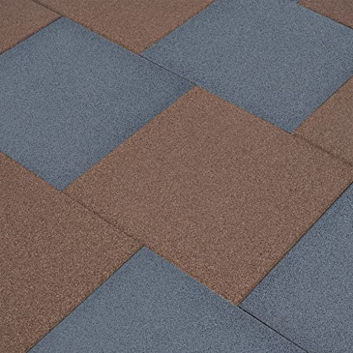 vidaXL 18x Carreaux de Protection Antichoc Tapis Anti-Chute Paillassons Carreaux de Sécurité d'Aire de Jeu Caoutchouc 50x50x3 cm Gris
