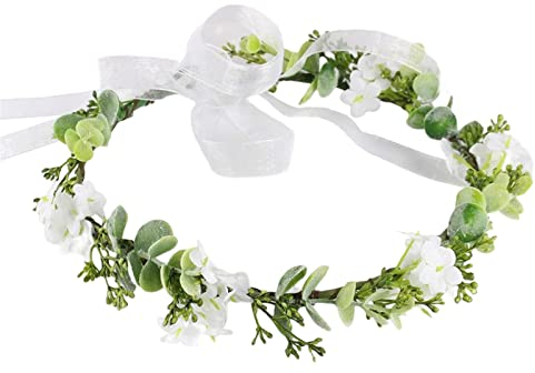 Damen Blumen Stirnband Blumenkranz, Braut Haarschmuck Haarband, für Damen Hochzeit Zeremonie Party Festival Strand