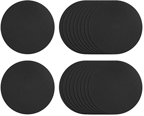 sourcing map 20uds Antideslizante Bañera Pegatinas Baño Ducha Piso 3.94 Antideslizante Pegatina Cinta Redondo Estilo Calcomanías para Baño Cocina Bañera Escalones Escaleras, Negro