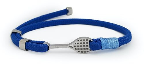 Aloha Pulsera de raqueta de tenis, idea de regalo para hombre y mujer, cordón ajustable, acero, acero inoxidable, sin piedras preciosas