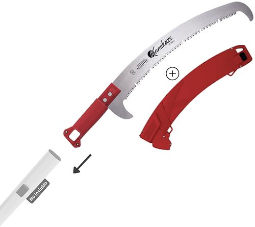 KAMIKAZE Serrucho Multiherramienta MT360BH Corte Japonés con Enganche Rápido Pértiga Telescopica.Uso en Altura o Serrucho Manual.Gancho Superior e Inferior para Poda de Ramas de madera. Diente Japonés