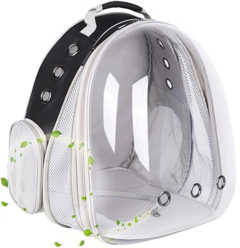 Sac à Dos pour Chat Interfashioner® avec Une capacité de 9 kg, Extension Avant avec fenêtre Bulle Transparente pour Transporter des Chats de Petite à Grande Taille.