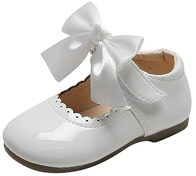 Scarpe per bambini per ragazze – Scarpe da principessa per ragazze scarpe per neonati, scarpe da ballerina, scarpe da bambino, scarpe da ginnastica, scarpe da battesimo, scarpe antiscivolo, bianco, 22