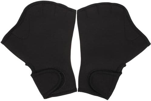 BIUDECO Guantes de Natación para Hombre y Mujer Manoplas Acuáticas de Neopreno Protección para Palma Entrenamiento y Buceo Color Negro Talla