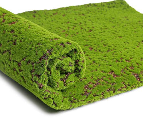 LIOOBO Artificial Moss Decorative Green Mat Plant Wall Panel Grass Home Bar Fake Indoor Pots Artifical Crafting Rug Strip Of Carpet Decor Realistic Faux Plants Patio Pearl Cotton Base Turf Lawn DIY