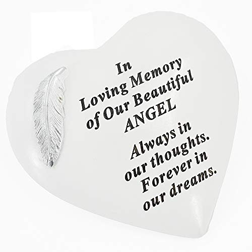 Beautiful Angel Graveside Memorial Feather Grave Plaque Ornament Decoration