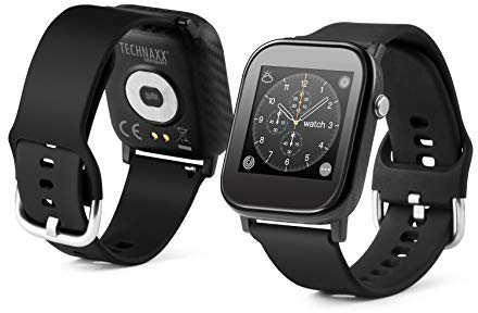 Technaxx Germany Smart Watch resistente all'acqua Sport Fitness Tracker Temperatura Monitoraggio della frequenza cardiaca Funzione anti-smarrimento TX-SW6HR