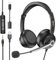 Wantek Cuffie USB con Microfono e Cancellazione Rumore,Cuffie con Filo PC 3 in 1 USB A/Tipo C/Jack 3,5mm,Controllo Volume,Ideali per Call Center,Skype,Zoom,Ufficio e Corsi Online