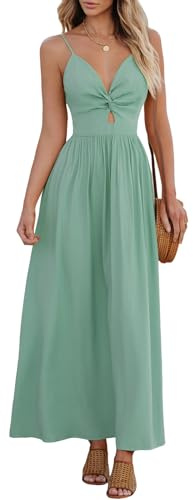CUPSHE Vestido de Verano para Mujer, Cuello en V, con Tirantes, Estilo Bohemio, Informal, para Fiesta en la Playa