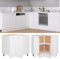 ShGaxin Eckunterschrank, Eckschrank, Winkelküche, Küchen Eckschrank, Küchen Schränke Einzeln, Kitchen Cabinets, Küchenschrank, Weiß 75,5x75,5x80,5 cm Spanplatte