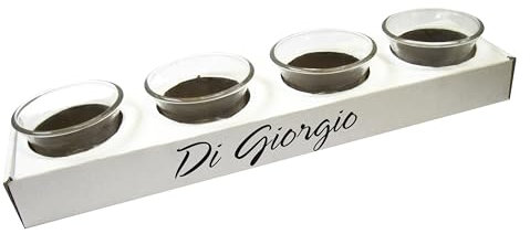 Set da 4 porta tealight in vetro con bordo svasato