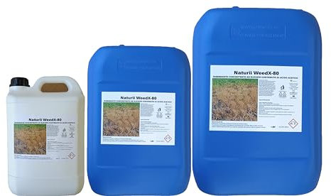 Aceto concentrato WeedX-80, ad alto contenuto di acido acetico per viottoli e infestanti… (5, Chilogrammi)
