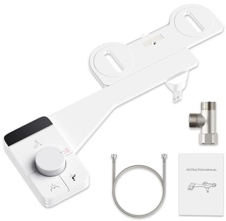 SenDeluz Bidet Aufsatz Für Toilette, Einsatz Einziehbare Selbstreinigende Doppel Düse Bidet Aufsatz Nicht Elektrisch Bidet Einstellbarer Druckschalter Bidet Toilettenaufsatz WC-Aufsatz