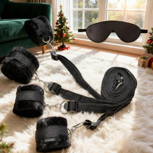 Q9Y- Black Adjustable Soft Nylon Easy to Use Exercise Kit Kit for Couples