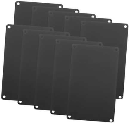 Ciieeo 10 Plaques en Aluminium Noir Anodisé pour Gravure et Bricolage Diy, Feuilles Métalliques Solide, pour Usage Professionnel et Signalisation Industrielle