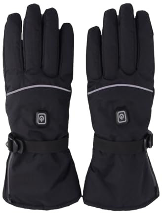 Piceioep 2 x Kletterhandschuhe, beheizte Handschuhe, batteriebetrieben, winddicht, für Damen und Herren