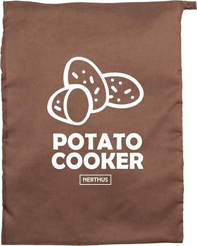 NERTHUS FIH 1482 Sac de cuisson pour pommes de terre au micro-ondes, cuisson rapide et uniforme, maintient l'humidité, idéal pour pommes de terre, épis et légumes