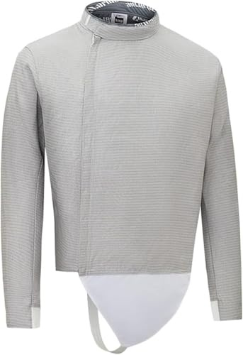Chaqueta De Esgrima Sable Eléctrico, Acero Inoxidable Sable Lamé para Hombre Mujer - No Lavable, Left Hand, 58#