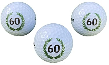 LL-Golf ® 3er Set 60 er Geburtstag Golfbälle mit Happy Birthday Motiv in Geschenkbox/Golf Geburtstagsgeschenk/Golfgeschenk Geschenk Geschenkidee