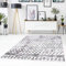 carpet city Teppich Flachflor mit Zickzack-Muster, Chevron, Modern, Meliert in Weiß, Schwarz für Wohnzimmer; Größe: 120x170 cm