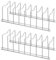 SANNO Pot Lid Holder Pan Lid Organizer Rack Cupboard Organizer Rack, Kitchen Organizer Rack for Pot Lids, Plates, Cutting Boards, Bakeware, Cooling Rack, Serving Trays, Stainless Steel, Pack of 2