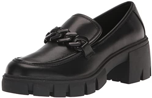 Madden Girl Women's Hoxtonn Loafer, Black Paris, 7.5