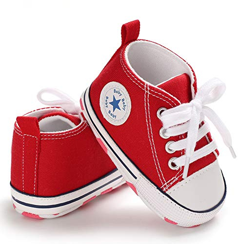 Bambino Ragazze Ragazzi Scarpe da Ginnastica Scarpe Bambino Tela Primo Camminare Scarpe 6-12M