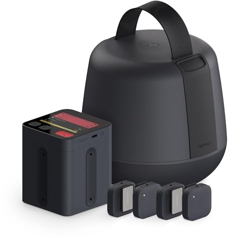 Nomono Sound Capsule – Portable Podcast Kit with Software – 4X HD Microphones for Studio Quality, Charging Case – Equipment Bundle with Premium Design – Made in Norway