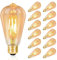 Kowanie 12ER E27 LED Lampe Glühbirne - Vintage Warmweiss Leuchtmittel ST64 Edison Birne 4W Retro Beleuchtung Licht Gold Filament Glas Energiesparlampe - Nicht Dimmbar