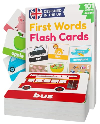 Flash Cards For Toddlers Age 1 2 3 | First Words Flash Cards for Kids | Toddler Baby Flashcards | 101 Unique Toddler Learning Cards | From 12 months | Language & Speech Development Toys