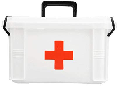 botiquín de primeros auxilios， Caja de almacenamiento de medicamentos, botiquines de primeros auxilios for acampar, caja de medicamentos de doble capa for almacenamiento doméstico, botiquín médico de