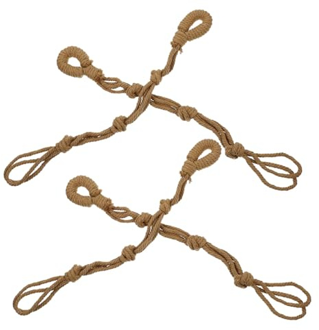 Abaodam 3 Set Prolunga Per Gancio Per Piante Al Chiuso Pianta Da Corda Per Appendere Vasi Di Piante Estensore Per Piante Sospese Piantatrice Sospesa Cotone Marrone 4 Pezzi*3