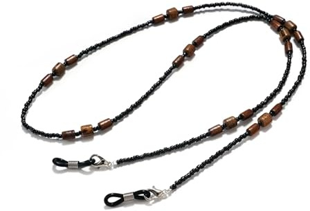 Chaîne de Lunettes en Perles de Bois for Femmes, Cordon Tendance en Acrylique for Masque, Lunettes de Soleil, Cordon de Suspension au Cou