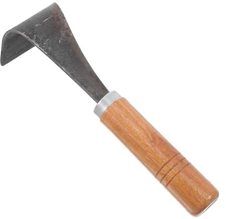 Veemoon Herramienta para Descortezar Árboles de Metal con Mango de Madera Raspador Resistente para Cortar Corteza y Eliminar Putrefacción para Jardinería y Poda Segura