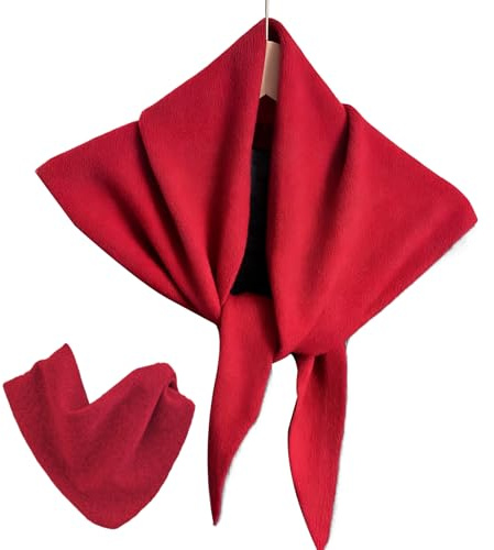 Generisch Bufanda triangular para mujer, envoltura cálida para la cabeza, bandana de lana, para otoño e invierno y boda, viaje, cumpleaños, rojo, Siehe Beschreibung