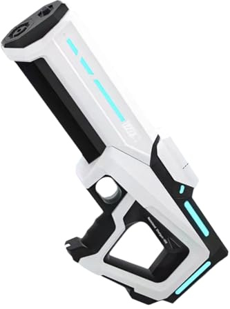 mophrati Pistolet à Eau électrique avec Longue Distance, Jeu sûr et Amusant, Forte Distance de Sortie allant jusqu'à 8 à 10 mètres, Jouets Pistolet, Blanc