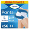 TENA Pants Plus - 56 Pants im Monatspaket (4 x 14 Stück) - Einweghosen für Frauen und Männer - atmungsaktive Unisex Inkontinenzslips - bei Blasenschwäche und Harninkontinenz - Weiß, Größe L