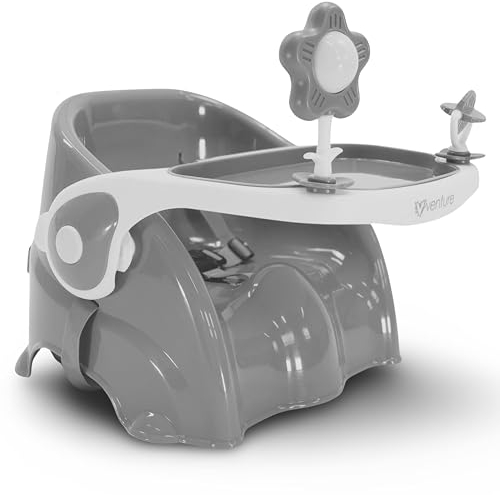 Venture Booster seat Dining Chair, Portable & Wipe Clean Baby Chair, removabl Tray with Toys