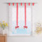 ESLIR Raffrollo mit Schlaufen Raffgardinen Gardinen Küche Bindegardine Transparent Schlaufenrollo Vorhänge mit Stickerei Modern Voile Rot BxH 120x140cm 1 Stück