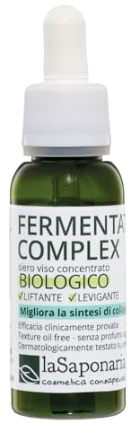 La Saponaria | Ecofermentato attivatore, Attivo naturale, Siero viso antiage, Anti-macchie e levigante, 30ml