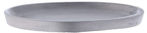 Holyart Piattino portacandele ovale in alluminio argentato Opaco 12x6 cm