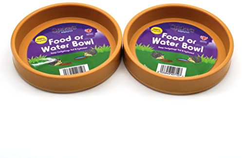 Spike's | Hedgehog Food or Water Bowl | Keep Hedgehogs Fed & Hydrated | Suitable for all Weather Conditions & 100% Recyclable | Made in the UK (2 Bowls)