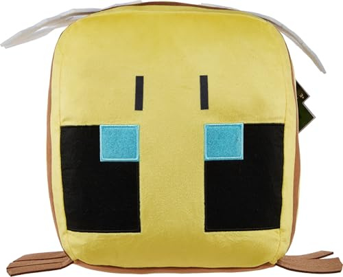 Mattel Minecraft Cuutopia Bee peluche, 25,4 cm, morbido cuscino arrotondato, giocattolo da collezione ispirato ai videogiochi