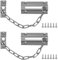 2Pack Door Chain, Door Chains for Front Door Security Nickel Plated Door Chain Lock with Screws, Internal Door Lock for Bedroom Hotel Living Motel Apartment