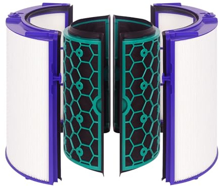 FFAC TP04 Replacement Filter for Dyson Air Purifier TP04 HP04 DP04 Pure Cool Fan Hot Tower Fan, 360 Combi Glass HEPA + 2-in-1 HEPA Filters for TP04 Tower Purifying Fan