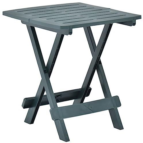 Jiangboyue-48809 Table de jardin pliable en plastique Vert 45 x 43 x 50 cm