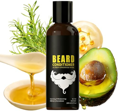 Acondicionador Para Barba De Hombres,100ml Acondicionador Para Bigote | Limpiador Para La Barba - Para El Afeitado La Ducha La Estilización El Uso Diario Hogar Salón Spa La Noche