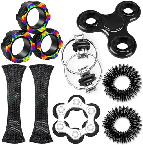 8 Pièces Fidget Toy Set Lot de Jouets Anti Stress pour Adultes, Jouets Sensoriel pour Enfant Adulte, Jouets Sensoriel Décompression du Stress, pour Autismus, pour réduire Le Stress en Cas de nervosité